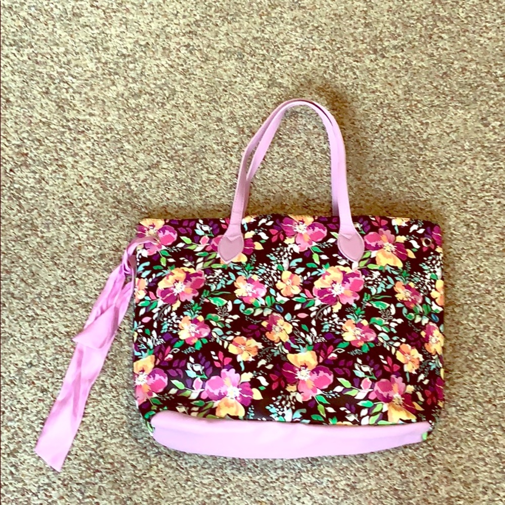 Floral tote bag